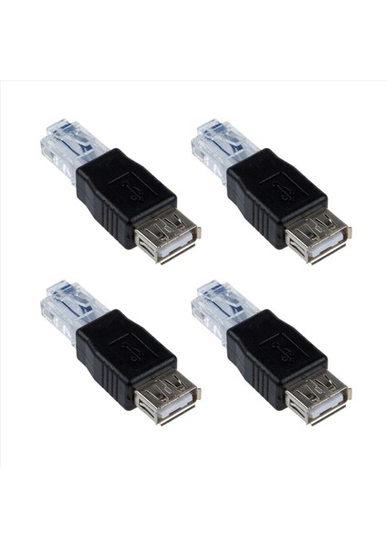 4x Dişi USB A&#39 Dan Erkek Ethernet RJ45 Fiş Adaptörü Yeni (Yurt Dışından)
