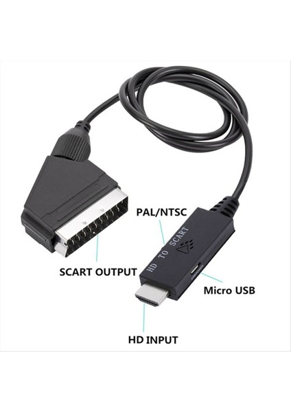 Hdtv Stb DVD Dönüştürücü Aksesuarları Için 1080P/720P Dönüştürücü Kablosu HDMI Uyumlu Tv Ses Video Adaptörüne Skart (Yurt Dışından) fırsatları