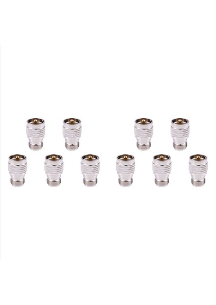 10X Uhf Erkek PL259 Ila N Dişi M/f Düz Coax Rf Adaptörü (Yurt Dışından)