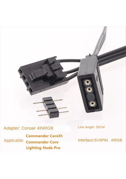 Corsair Için 2x 4pin Rgb-Standart Argb 3 Pimli 5V Adaptör Konnektörü Rgb Kablosu 25CM (Yurt Dışından) indirimleri