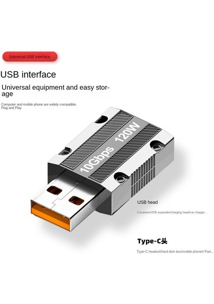 120W Çinko Alaşım Tip C-Usb Otg Adaptörü 10GBPS USB Male Top Telefon Ipad MACBOOK Adaptador (Yurt Dışından) fırsatları