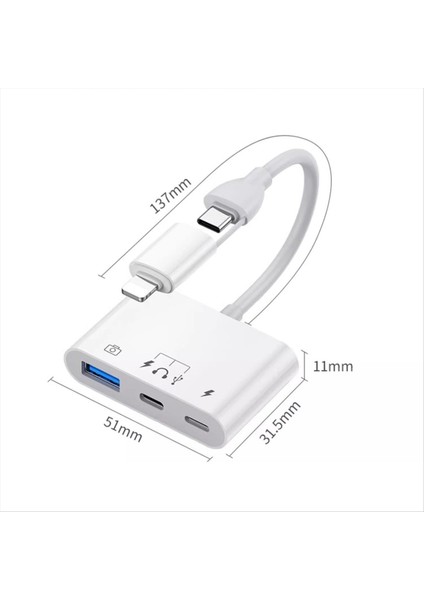 Cep Telefonu Bilgisayar Kulaklık Için Tip C Adaptörü 3&#39 Ü 1 Arada Otg Dönüştürücü Çift Kalı Çok Işlevli Kart Okuyucu (Yurt Dışından) indirimleri