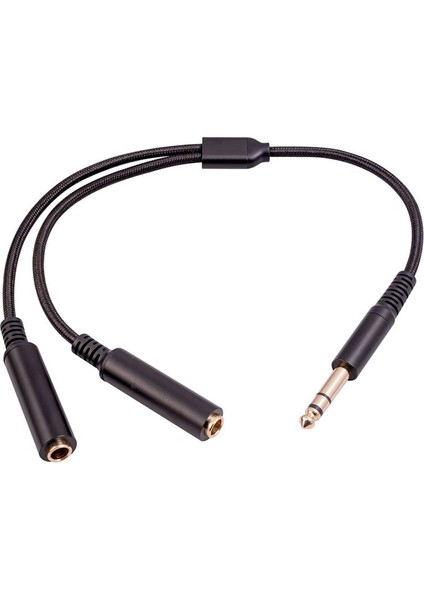 6 35 mm Erkek - 2 6 35 mm Kadın Ses Adaptör Kablosu 1/4 6 35MM Fişinden Çift 6 35MM Y Sabit Stereo Ses Kablosu (Yurt Dışından) fırsatları