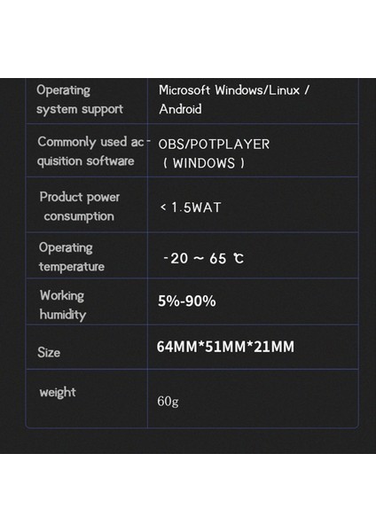 Ses ve Video Yakalama Kartı ile Vga-Usb Adaptör Dönüştürücü 1080P Drive-Free High Dialinition Resim Kara (Yurt Dışından)