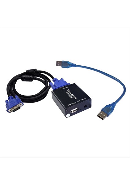 Ses ve Video Yakalama Kartı ile Vga-Usb Adaptör Dönüştürücü 1080P Drive-Free High Dialinition Resim Kara (Yurt Dışından) fırsatları