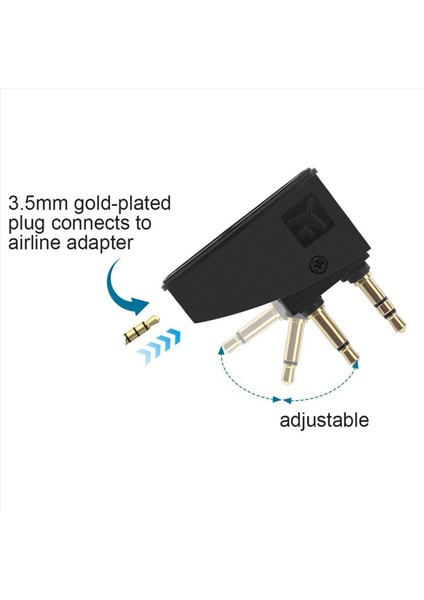 2x Uçuş Kulaklık Adaptörü 3 5 Mono Fiş - 2x3 5 Fiş QC45 QC35 Qc3 QC25 Kulaklık Havayolu ile Uyumlu (Yurt Dışından) fırsatları