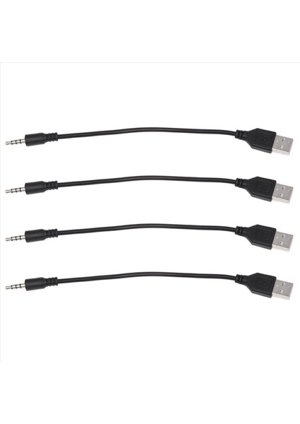 4pcs 3 5mm Fiş Aux Audio Jack&#39 E USB 2 0 Erkek Şarj Cihazı Kablosu Adaptör Kablosu Mp3 (Yurt Dışından)