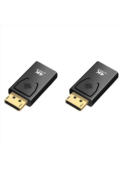 2x 4K Dp-Hdmı Uyumlu Video Adaptörü Displayport Erkek-Hdmı Uyumlu Bilgisayar Tv Monitör Dönüştürücüsü Tv Için Dönüştürücü (Yurt Dışından)