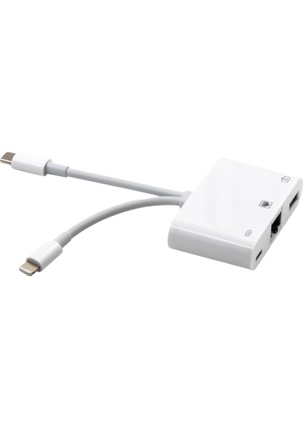 Şarj Bağlantı Noktası ve USB Bağlantı Noktası Tak ve Oynatma ile RJ45 Ethernet Adaptörü Ağ Adaptörü 100MBPS Ethernet Network (Yurt Dışından)