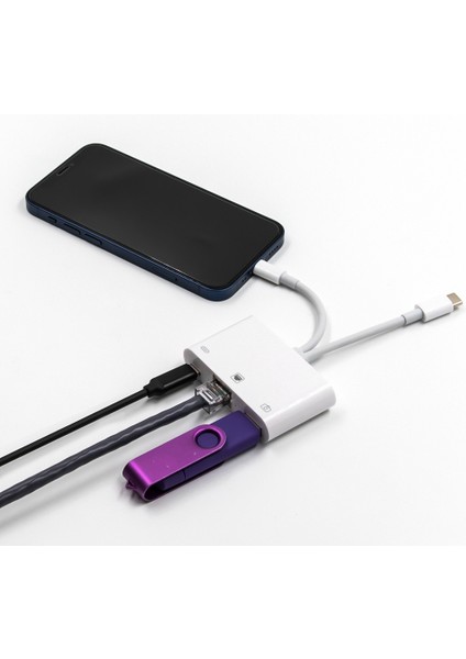 Şarj Bağlantı Noktası ve USB Bağlantı Noktası Tak ve Oynatma ile RJ45 Ethernet Adaptörü Ağ Adaptörü 100MBPS Ethernet Network (Yurt Dışından) modelleri