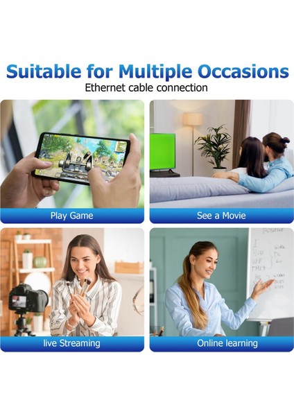 Şarj Bağlantı Noktası ve USB Bağlantı Noktası Tak ve Oynatma ile RJ45 Ethernet Adaptörü Ağ Adaptörü 100MBPS Ethernet Network (Yurt Dışından) fırsatları