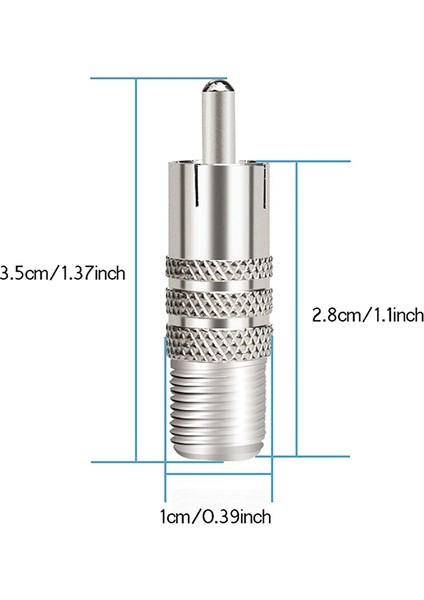 10 Pcs/set F Tipi Kadın - Rca Erkek Koaksiyel Kablo Adaptörü Video Sesi Için Düz Kuplör Adaptör Konektörü (Yurt Dışından) fırsatları