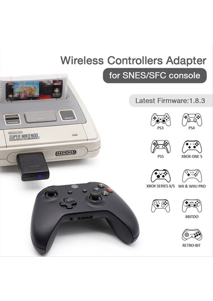 Ps4 Ps5 Switch Pro Switch&#39 E Snes Sfc Konsolu Için Kablosuz Oyun Denetleyici Adaptörü Joycon Xbox One S Denetleyicisi (Yurt Dışından) modelleri