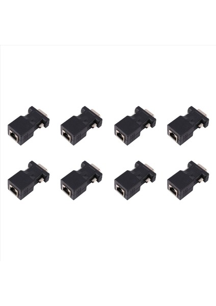 8x VGA Extender Erkek - Lan Cat5 Cat6 RJ45 Ağ Kablosu Adaptörü (Yurt Dışından)