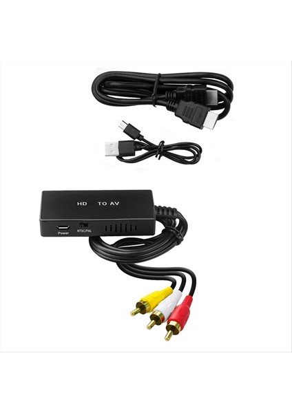Dönüştürücü HDMI ile Uyumlu Av Dönüştürücü HDMI ile Uyumlu Video Ses Adaptörü Pal/ntsc Uyumlu (Yurt Dışından)