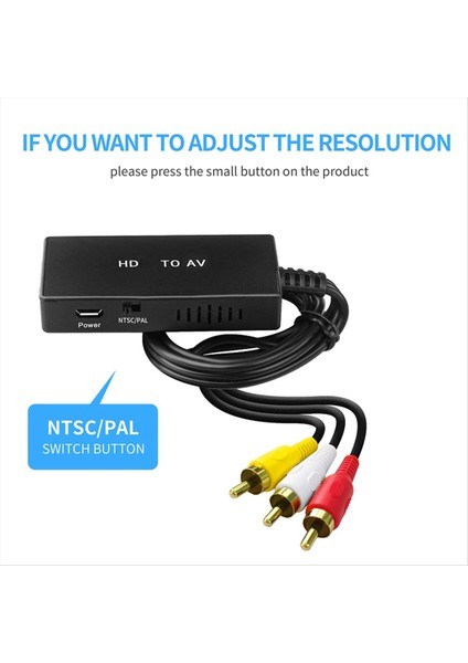 Dönüştürücü HDMI ile Uyumlu Av Dönüştürücü HDMI ile Uyumlu Video Ses Adaptörü Pal/ntsc Uyumlu (Yurt Dışından) fırsatları