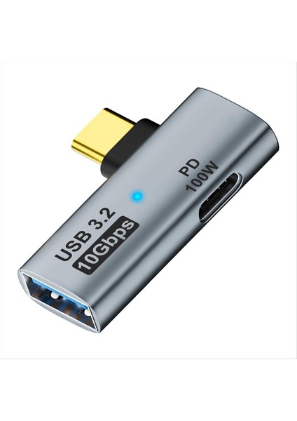 100W Şarj Portu ile 2&#39 De 1 USB C-Usb 3 2 Adaptör Rog Ally Için Thunderbolt 4/3 Otg Dönüştürücü Steam Güverte Gri (Yurt Dışından)