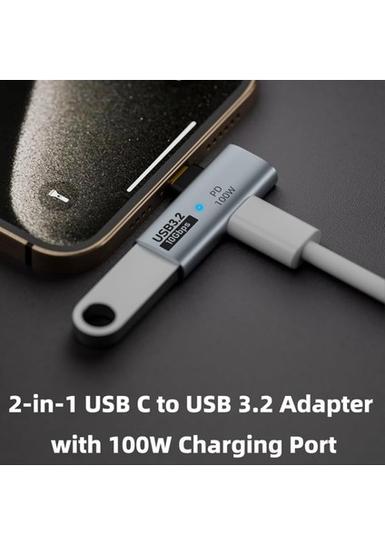 100W Şarj Portu ile 2&#39 De 1 USB C-Usb 3 2 Adaptör Rog Ally Için Thunderbolt 4/3 Otg Dönüştürücü Steam Güverte Gri (Yurt Dışından) indirimleri