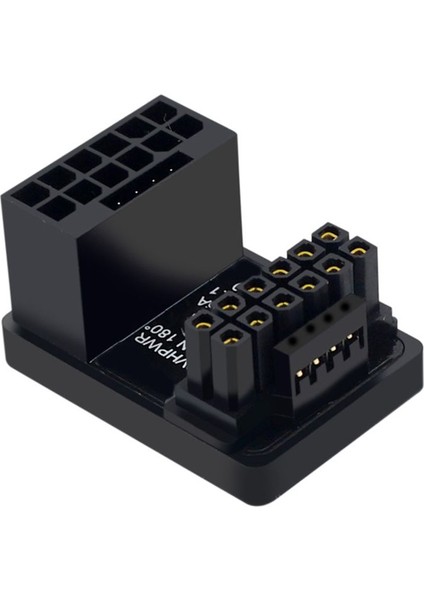 Pcıe5 0 Grafik Kartı Atx3 0 Güç Kaynağı 12VHPWR 16 Ila 16P 600W Erkek Ila Kadın 180 Derece Adaptör Konnektörü Siyah (Yurt Dışından)
