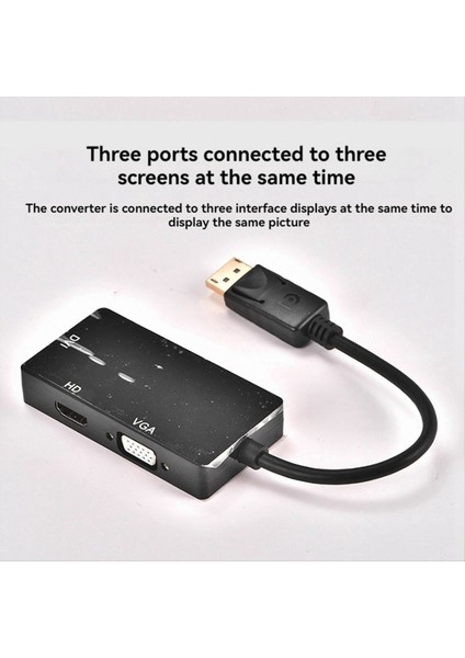Dp&#39 Den HDMI VGA DVI 3&#39 Ü 1 Arada Adaptör Kablosu Bir-Üç Video Dönüştürücü MacBook Pro Air A Için Uygun 1080P&#39 Yi (Yurt Dışından) modelleri
