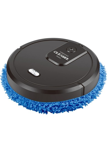 Tam Otomatik Süpürme Robot Akıllı Emprenye Temizleme Robotu USB Şarj Kuru ve Islak Sprey Paspas Dezenfekte Siyah (Yurt Dışından)