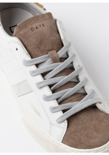 Hıll Low Beyaz - Hardal Erkek Deri Sneaker modelleri