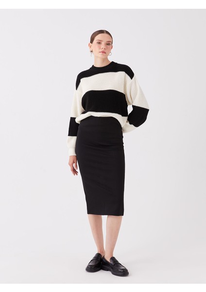 Yeni Sezon Beli Lastikli Kadın Kalem Etek