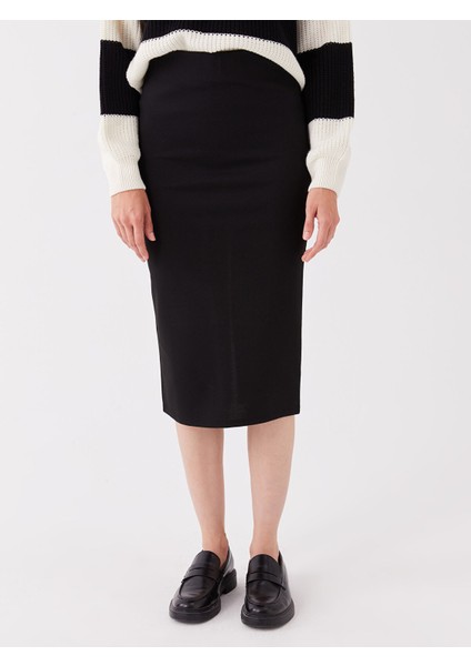 Yeni Sezon Beli Lastikli Kadın Kalem Etek modelleri