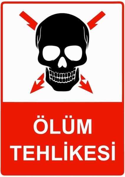 Ölüm Tehlikesi Isg Uyarı Levhası Pvc A5 15X21 cm