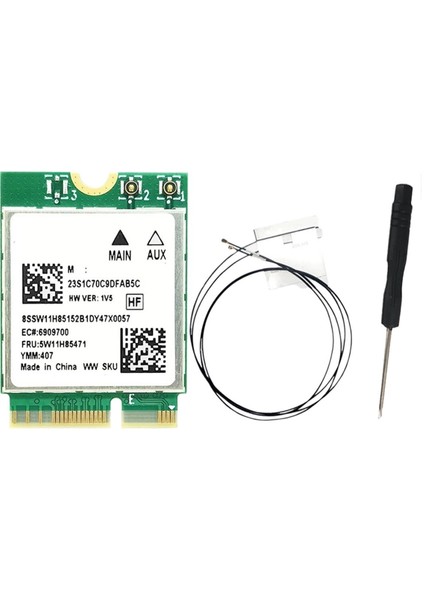 RTL8922AE Wifi7 Kart 6338 Mbps 2 4g/5g/6g Tri-Band Bluetooth5 4 M 2 Ngff Kablosuz Wifi Adaptör Kartı Kiti WIN10/WIN11 (Yurt Dışından)