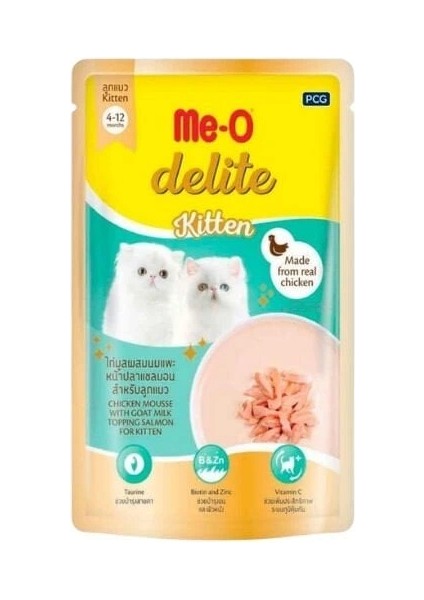 Meo Delite Kitten Tavuklu Pouch Yavru Konserve Kedi Maması 70 gr