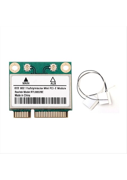 RTL8852BE Dahili Antenli Wifi 6 Ağ Kartı AX1800 Bt 5 2 Mini Pcı-E Dual Band 2 4g/5ghz Adaptör Win 10/11 Için (Yurt Dışından)