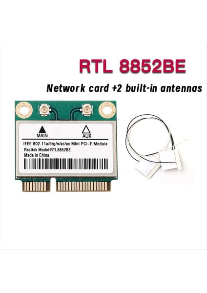 RTL8852BE Dahili Antenli Wifi 6 Ağ Kartı AX1800 Bt 5 2 Mini Pcı-E Dual Band 2 4g/5ghz Adaptör Win 10/11 Için (Yurt Dışından) indirimleri
