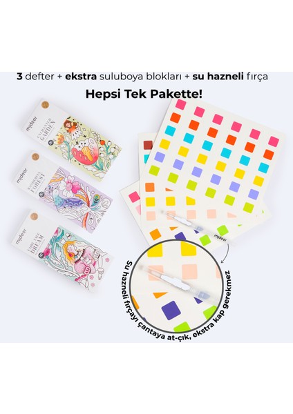 3ü 1 Arada Sulu Boya Hediye Seti