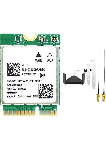 RTL8922AE Wifi7 Kartı + Dönen Anten 2 4g/5g/6g 6338 Mbps Bluetooth5 4 M 2 Ngff Kablosuz Wifi Adaptör Kartı WIN10/11 (Yurt Dışından)