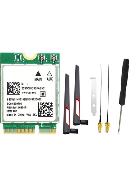 RTL8922AE Wifi7 Kart + 10DB Anten 6338 Mbps 2 4g/5g/6g Bluetooth5 4 M 2 Ngff Kablosuz Wifi Adaptör Kartı WIN10/WIN11 Için (Yurt Dışından)