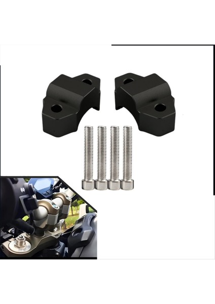 Yamaha XSR900 Için 2016-2024 Motosiklet Aksesuarları Handbar Yükseltme Drag Tutamak Çubuk Kelepçesi Genişlet Adaptör Siyah (Yurt Dışından) modelleri