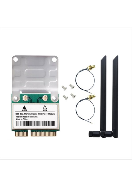 RTL8852BE 8dbı Antenli Wifi 6 Ağ Kartı Bt 5 2 Mini Pcı-E AX1800 Çift Bant 2 4g/5ghz Adaptör Win 10/11 Için (Yurt Dışından)