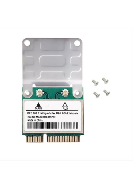 RTL8852BE Braketli Wifi 6 Ağ Kartı Bt 5 2 Mini Pcı-E AX1800 Çift Bant 2 4g/5 Ghz Adaptör Win 10/11 Için (Yurt Dışından)