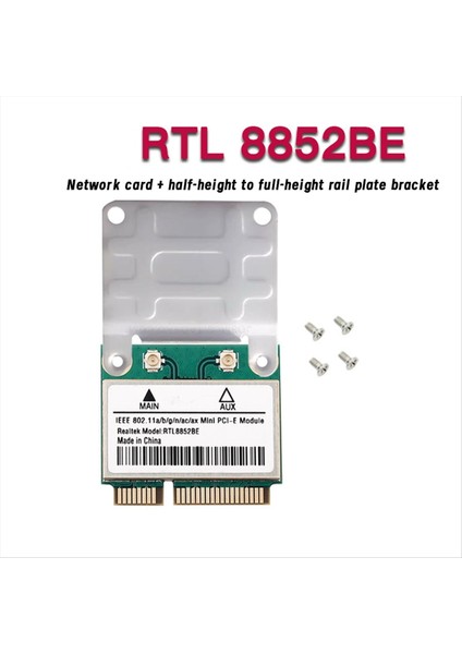 RTL8852BE Braketli Wifi 6 Ağ Kartı Bt 5 2 Mini Pcı-E AX1800 Çift Bant 2 4g/5 Ghz Adaptör Win 10/11 Için (Yurt Dışından) fırsatları