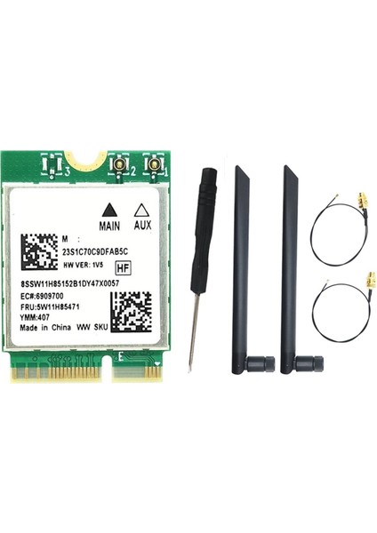 RTL8922AE Wifi7 Kartı 6338 Mbps 2 4g/5g/6g Bluetooth5 4 M 2 Ngff Kablosuz Wifi Adaptör Kartı + 8db Anten WIN10/WIN11 (Yurt Dışından)