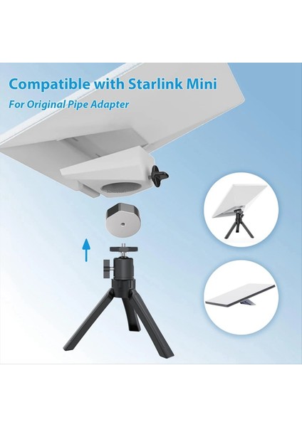 Starlink Mini Tripod Montajı Için Alüminyum Adaptörlü Starlink Mini Kit Borusu Rv/yat Için Ayarlanabilir Açılış (Yurt Dışından) modelleri
