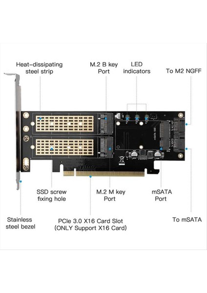 Ngff ve Msata SSD Adaptör Kartı, M.2 Nvme - Pcıe/ M.2 Sata SSD - Sata Iıı/ Msata - Sata Converter Express Kartı (Yurt Dışından) indirimleri