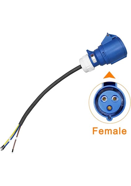 Üç Pimli Dişi Adaptör Şarj Adaptörü Tek Fazlı 32A Evrensel Yeni Enerji Elektrikli Araç Endüstriyel Fiş (Yurt Dışından) modelleri