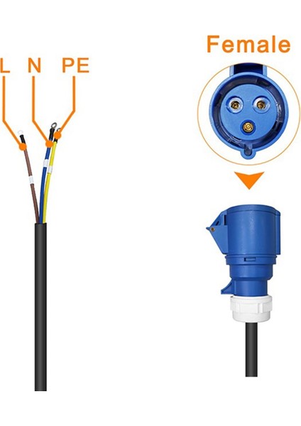 Üç Pimli Dişi Adaptör Şarj Adaptörü Tek Fazlı 32A Evrensel Yeni Enerji Elektrikli Araç Endüstriyel Fiş (Yurt Dışından) fırsatları