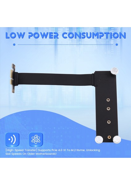 Pcı-E 4 0 X1 To M 2 Nvme SSD Uzatma Kablosu 90° Açı M Tuşu Nvme/ngff SSD Yükseltici Kart Adaptör Desteği Masaüstü Pc Için (Yurt Dışından) indirimleri