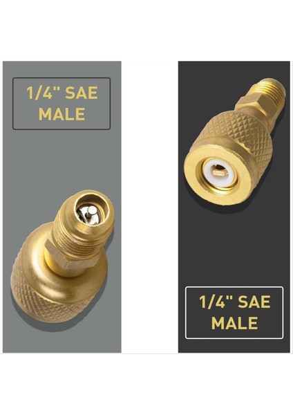 R32 R454B Pirinç Adaptör 1/4 Inç Dişi - 1/4 Inç Erkek R-454B/R-32 Tankları Için Ters Diş (Yurt Dışından) modelleri