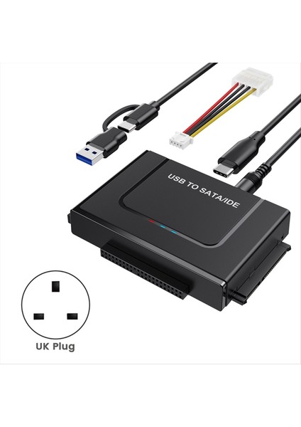 USB - Sata/ıde Adaptör Sata 2.5 Inç ve 3.5inch Sata Katı Hal Disk Ingiltere Fişi Için USB Sabit Sürücü Kablo Adaptörü (Yurt Dışından) indirimleri