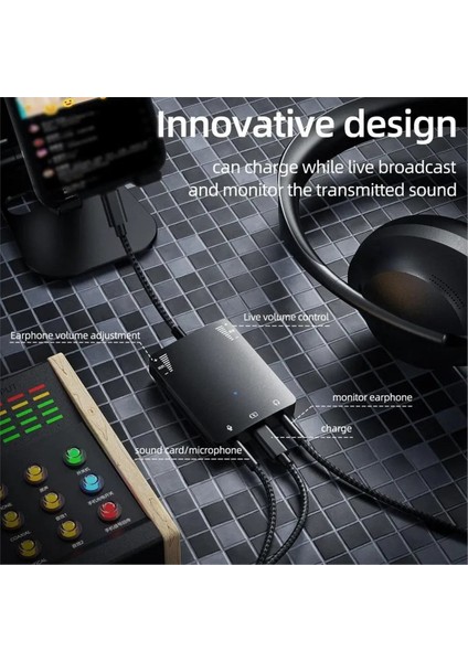 Ses Kartı Dönüştürücü Canlı Stereo Gürültü Yok Adaptör Kablosu Canlı Akış Mikrofonu Yüklemek Için Canlı Akış Adaptörü (Yurt Dışından) fiyatları