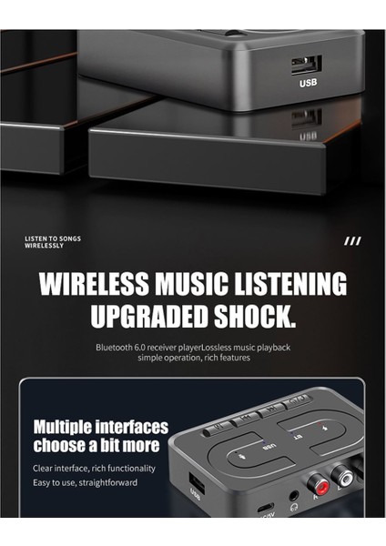 Yeni Bluetooth 6 0 Alıcı Araba Için USB Flash Sürücü Bluetooth Ses Çalar Aux Çağrı Rca Kablosuz Ses Adaptörü (Yurt Dışından) modelleri